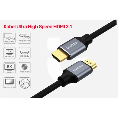 Kabel HDMI 2.1 8K UHD Unitek C138W - 2m