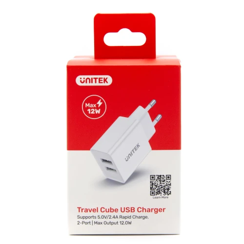 Ładowarka Unitek 2x USB 12W - White