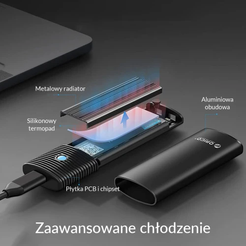 Obudowa dysku Orico M.2 NVMe/SATA 10Gbps czarna
