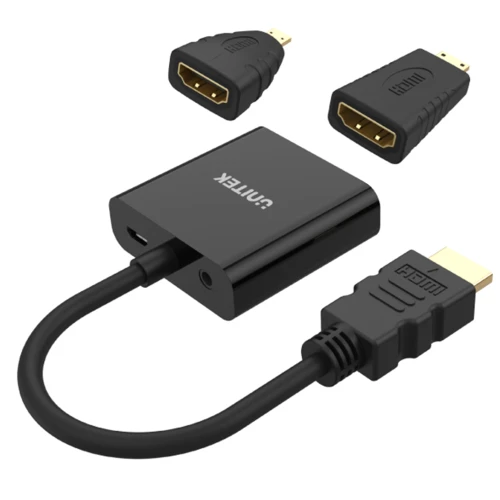 Adapter Micro/Mini HDMI do VGA+audio Unitek Y-6355