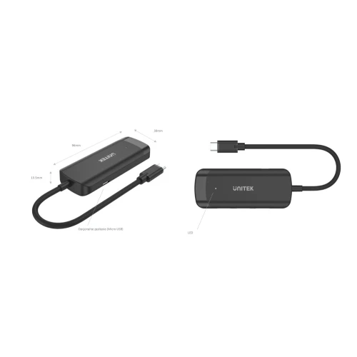 Akywny HUB Unitek USB-C - 3xUSB-A 3.1, HDMI 4K@30Hz