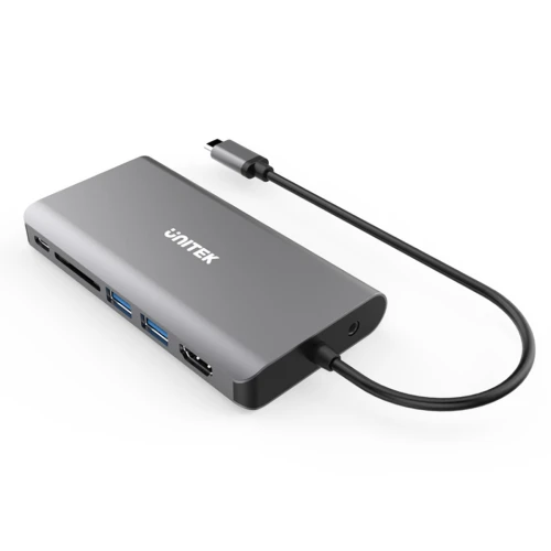Hub USB-C 3.1 8w1 Unitek Power Delivery 100W