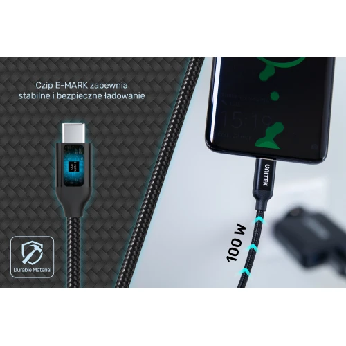 Kabel USB-C Unitek Power Delivery 100W - 2m