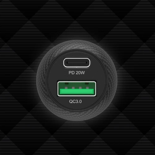Ładowarka samochodowa Unitek 38W USB-A USB-C QC3.0