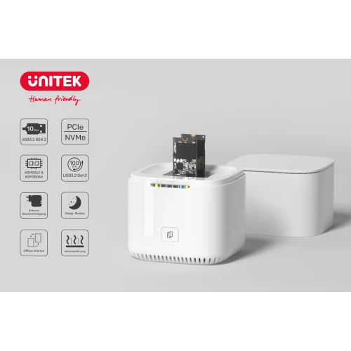Stacja dokująca Unitek S1207A 2x M.2 PCIe/NVMe 10 Gbps