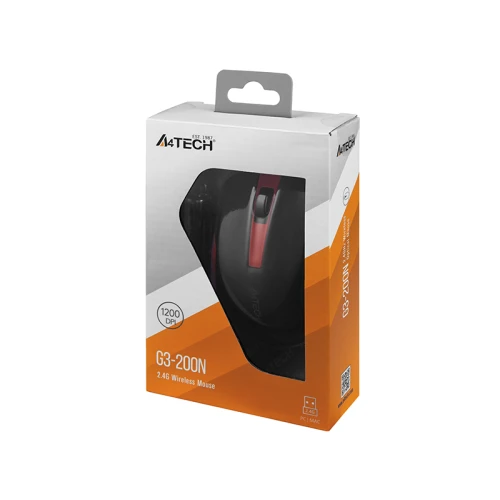 Mysz Bezprzewodowa A4Tech V-Track G3-200N-1 Black-Red