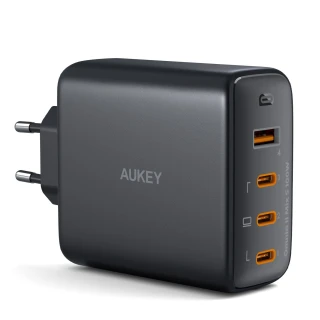 Ładowarka Aukey PA-B7S GaN, 3x USB-C, USB-A, QC, PD 100W