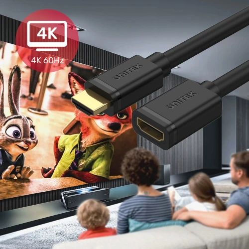 Przedłużacz Unitek HDMI (M) - HDMI (F) 2.0 - 2 m