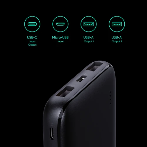 Powerbank Aukey PB-N73 10000mAh USB-C, USB-Ax2 12W
