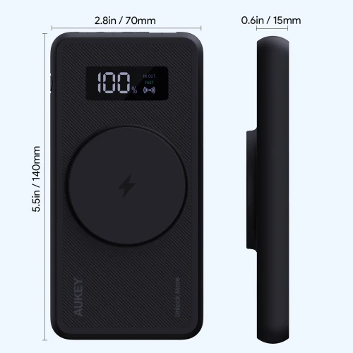 Powerbank Aukey PB-WL01 10000mAh USB-C Lightning MagAir
