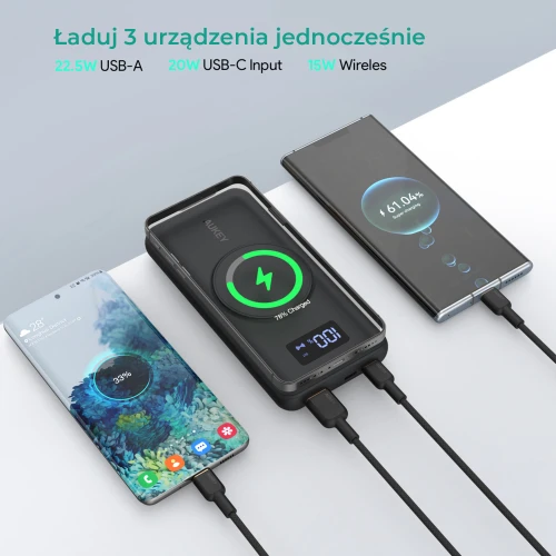 Powerbank Aukey PB-WL02I 10000mAh USB-C Lightning MagAir