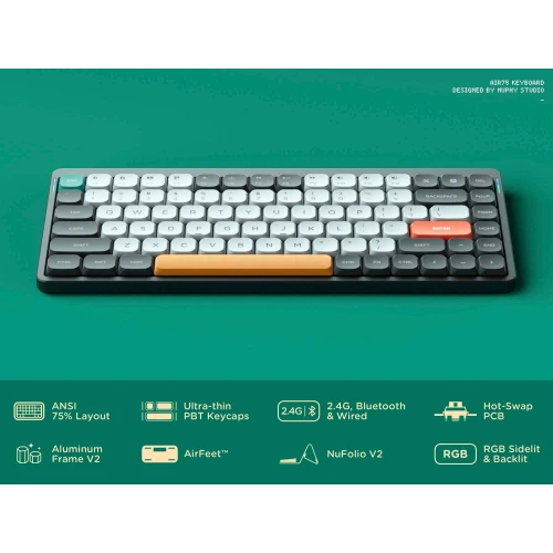 Klawiatura NuPhy Air75 Wireless Slim Gateron Blue