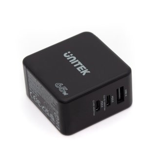 Ładowarka Unitek P1117B GaN, PD 65W, podróżna, 3 porty