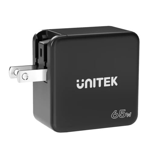 Ładowarka Unitek P1117B GaN, PD 65W, podróżna, 3 porty