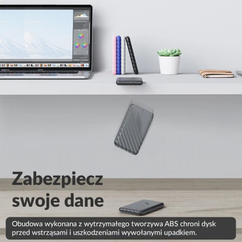 Obudowa na dysk Orico 2,5" USB-C 3.1 6Gbps czarna