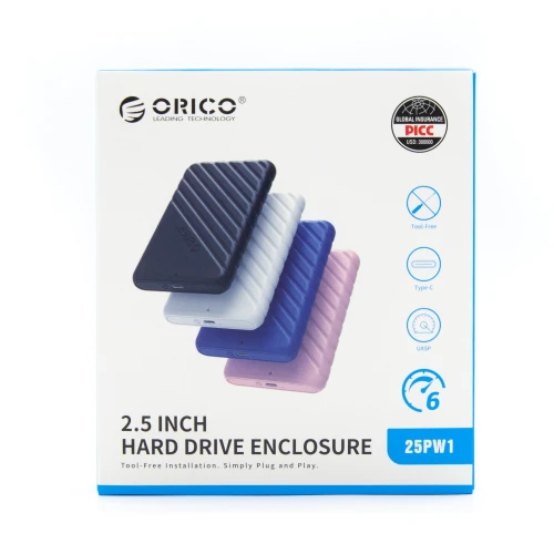 Obudowa na dysk Orico 2,5" USB-C 3.1 6Gbps czarna