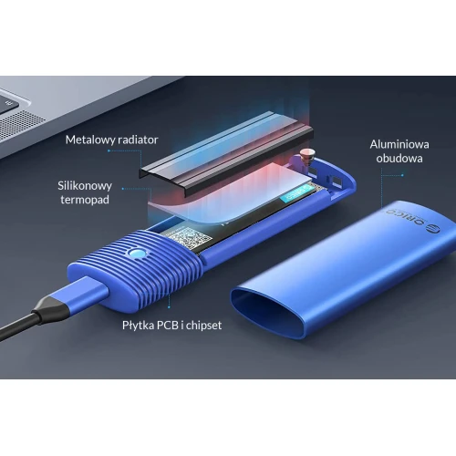 Obudowa na dysk Orico M.2 NVMe USB-C 10Gbps