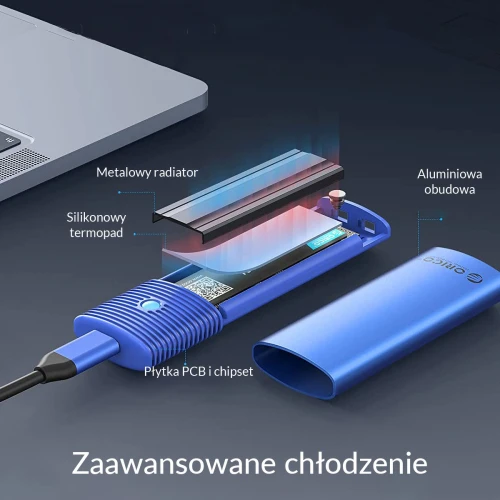 Obudowa na dysk Orico M.2 NVMe USB-C 10Gbps