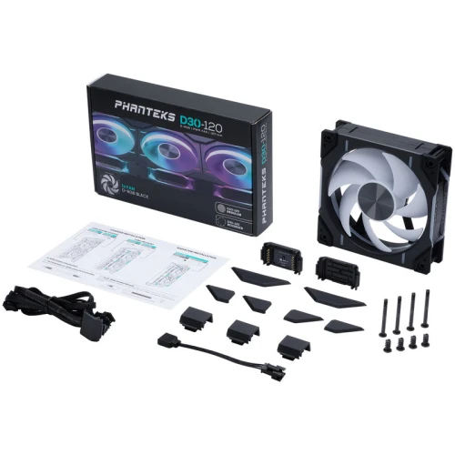 Wentylator Phanteks D30 120mm PWM D-RGB Black