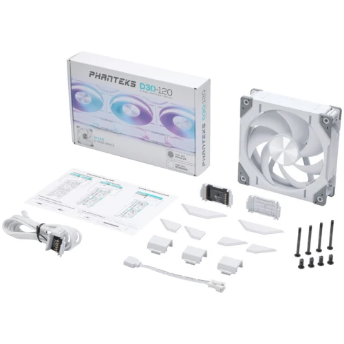 Wentylator Phanteks D30 120mm PWM D-RGB White