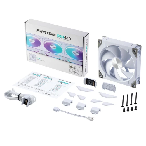 Wentylator Phanteks D30 140mm PWM D-RGB White
