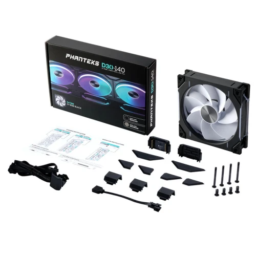 Wentylator Phanteks D30 140mm PWM D-RGB Reverse Black