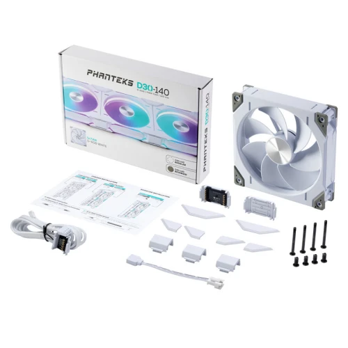 Wentylator Phanteks D30 140mm PWM D-RGB Reverse White