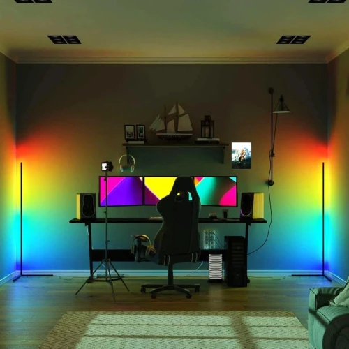 Lampa LED RGB MOZOS Narożna Biała