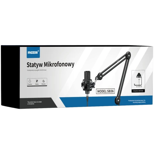 Profesjonalne ramię mikrofonowe - statyw mikrofonowy MOZOS SB36 NEW