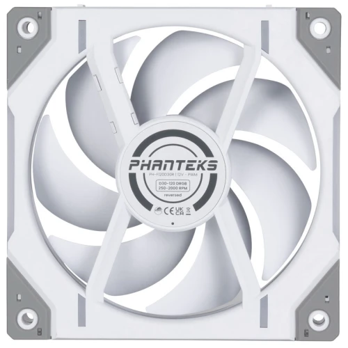 Wentylator Phanteks D30 120mm PWM D-RGB Reverse White