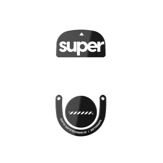 Ślizgacze Superglide 2 do Logitech G Pro X Superlight 2 / Superstrike Szklane - Black