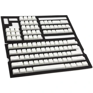 Keycapy Ducky Pudding PBT Double-Shot Keycap Set, weiß - ANSI Layout (US)
