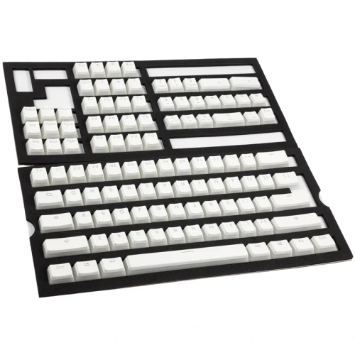 Keycapy Ducky Pudding PBT Double-Shot Keycap Set, weiß - ANSI Layout (US)