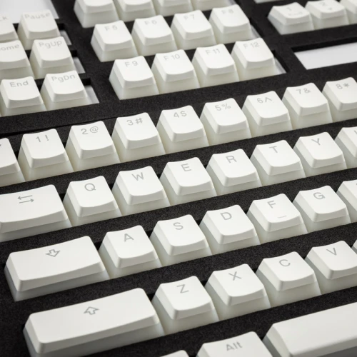 Keycapy Ducky Pudding PBT Double-Shot Keycap Set, weiß - ANSI Layout (US)
