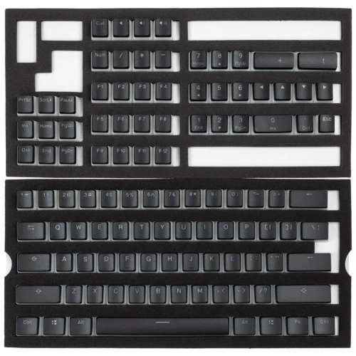 Keycapy Ducky Pudding PBT Double-Shot Keycap Set, schwarz - ANSI Layout (US)