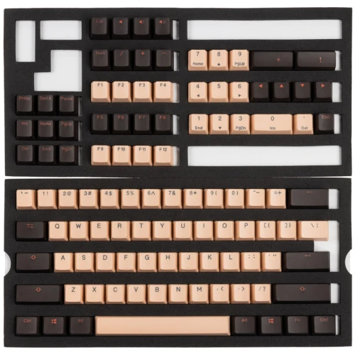 Keycapy Ducky Rosa PBT Double-Shot Keycap Set, US Layout