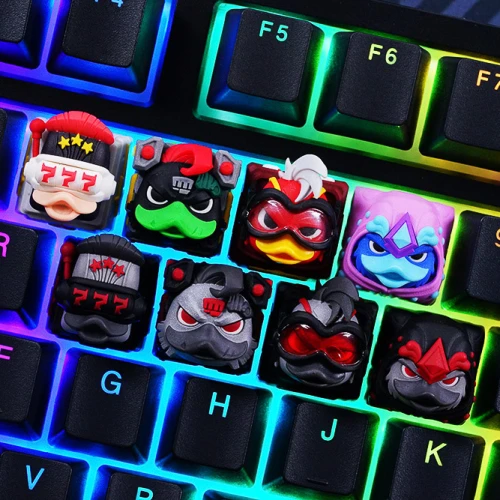 Keycap Ducky x Hotkeys Ducky League Aqua Duck (Dark Edition)