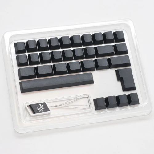 Keycapy Ducky Blank Black PBT Set, Cherry-Profil - 133szt