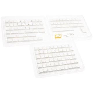 Keycapy Ducky Blank White PBT Set, MDA-Profil - 133szt