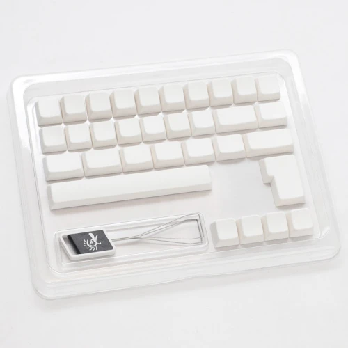 Keycapy Ducky Blank White PBT Set, MDA-Profil - 133szt