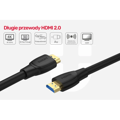 Kabel HDMI 2.0 Unitek High Speed 4K C11045BK - 5 m