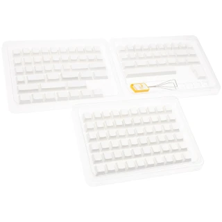 Keycapy Ducky Blank White PBT Set, Cherry-Profil - 133szt