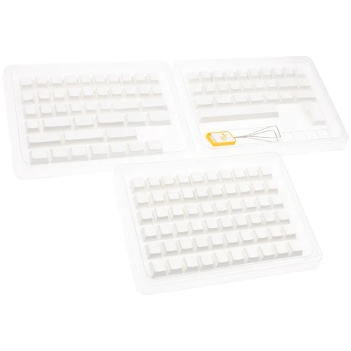Keycapy Ducky Blank White PBT Set, Cherry-Profil - 133szt