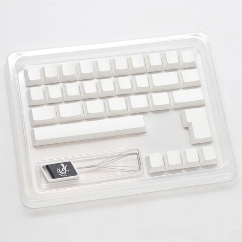 Keycapy Ducky Blank White PBT Set, Cherry-Profil - 133szt
