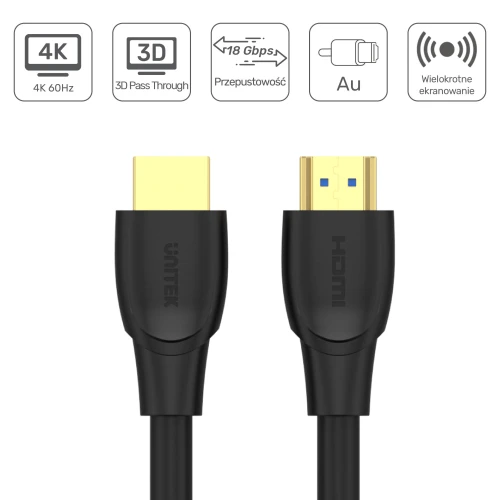 Kabel HDMI 2.0 Unitek High Speed 4K C11045BK - 5 m