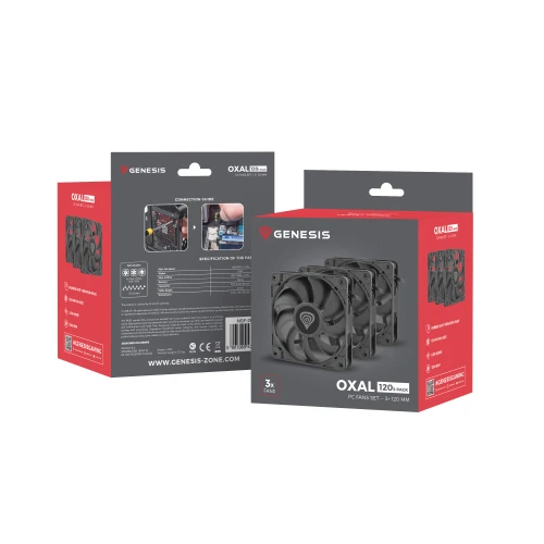Wentylator Genesis Oxal 120 - 120mm 3-pack
