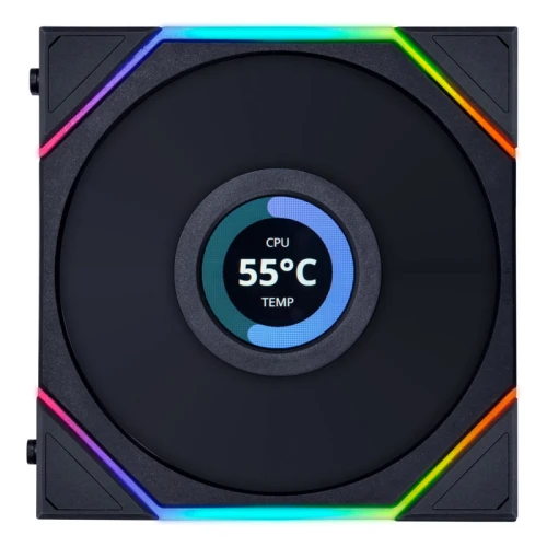 Wentylator Lian Li Uni FAN TL LCD Black z kontrolerem – 120mm 3-pack