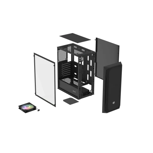 Obudowa Fury Shobo SH4 RGB Tempered Glass