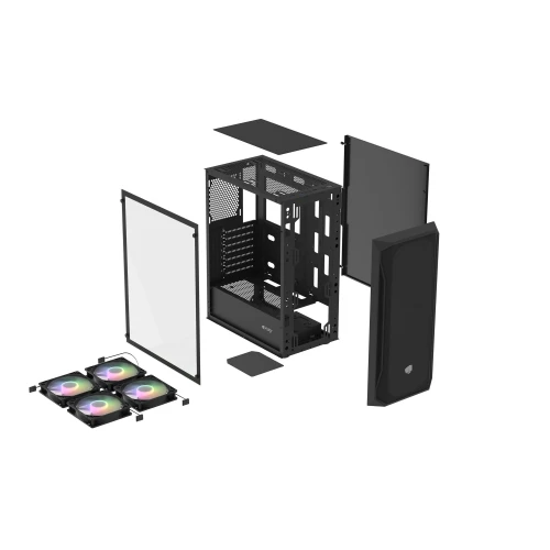 Obudowa Fury Shobo SH4F RGB Tempered Glass