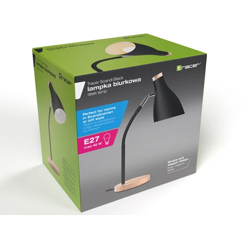 Lampka biurkowa Tracer Scandi Black 40W